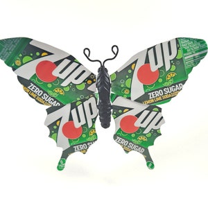 7up ZERO Recycled Can Butterfly