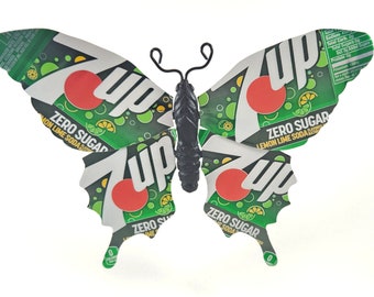 7up ZERO Recycled Can Butterfly