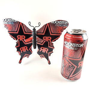 RockStar Punched Recycled Aluminum Can Butterfly