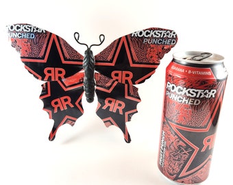 RockStar Punched Recycled Aluminum Can Butterfly