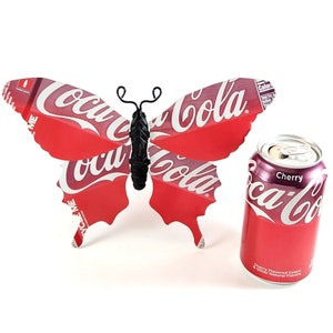 Cherry Coke Coca Cola Aluminum Can Butterfly