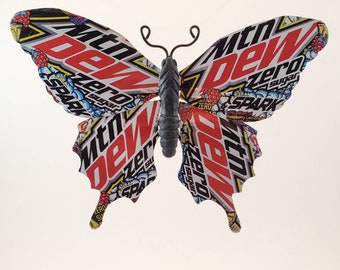 Mtn Dew Zero Spark Recycled Can Butterfly