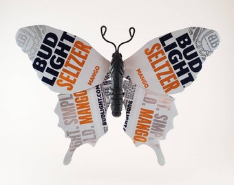 Mango Bud Light Seltzer Recycled Can Butterfly