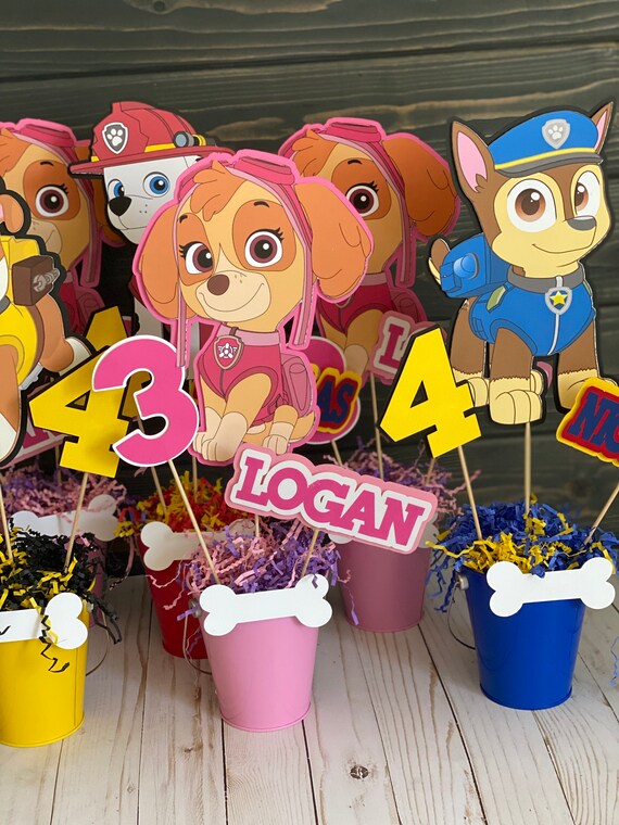 Paw Patrol Paw Patrol Centerpieces Paw Patrol Birthday - Etsy