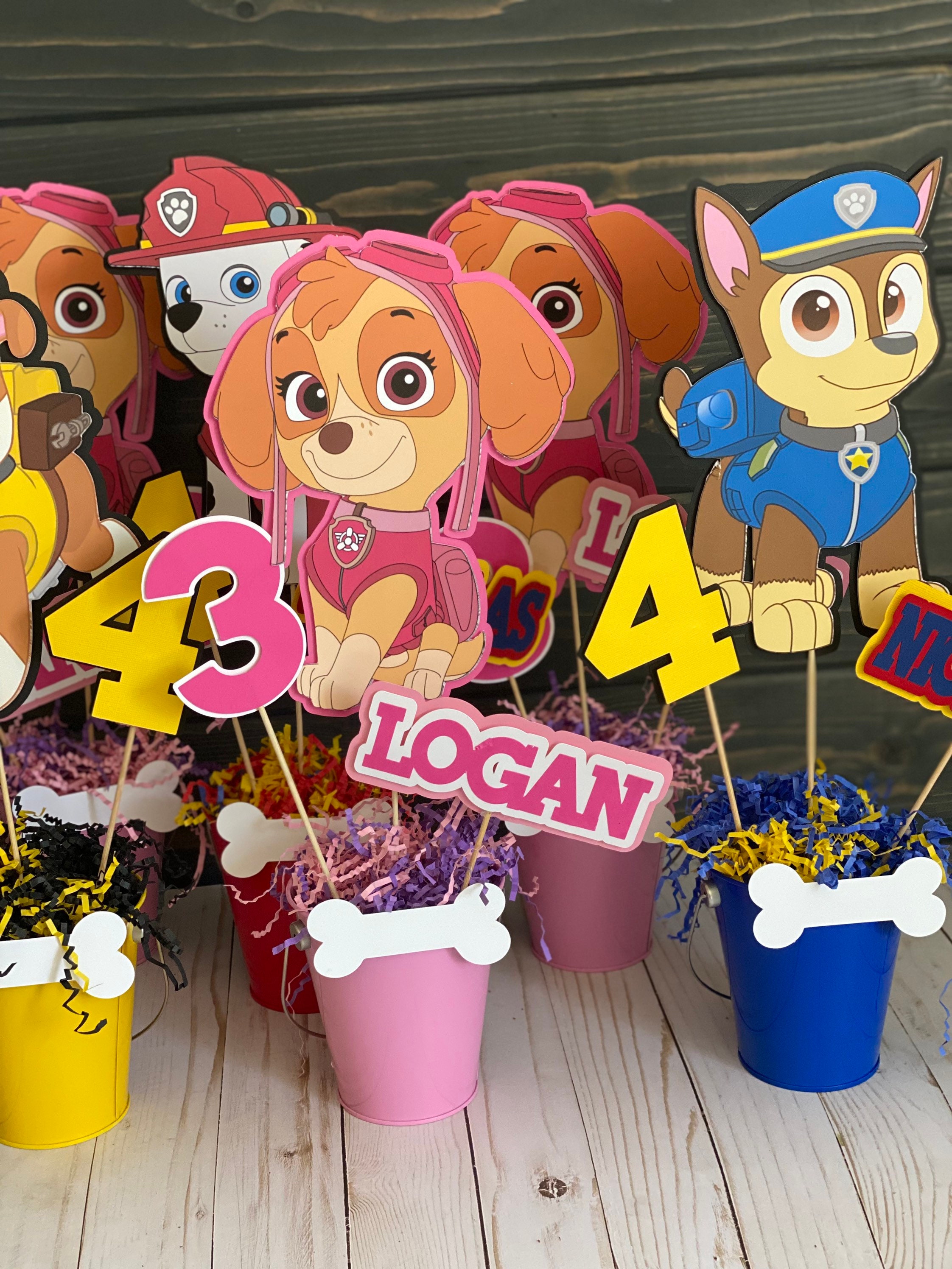 Paw Patrol Paw Patrol centerpieces Paw Patrol birthday Paw Patrol decoration Paw Patrol party paw patrol cake