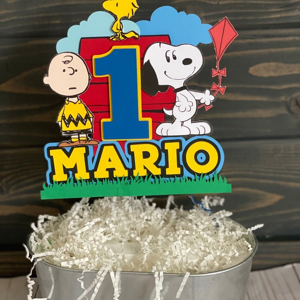 Snoopy Birthday Cake Topper Etsy