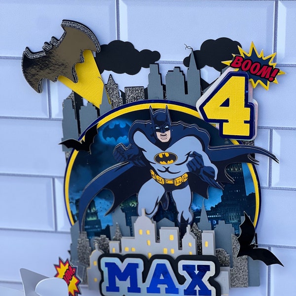 Batman cake topper / Batman birthday / Super Hero cake topper | Super hero birthday / batman fiesta / Batman cake / Batman decoration