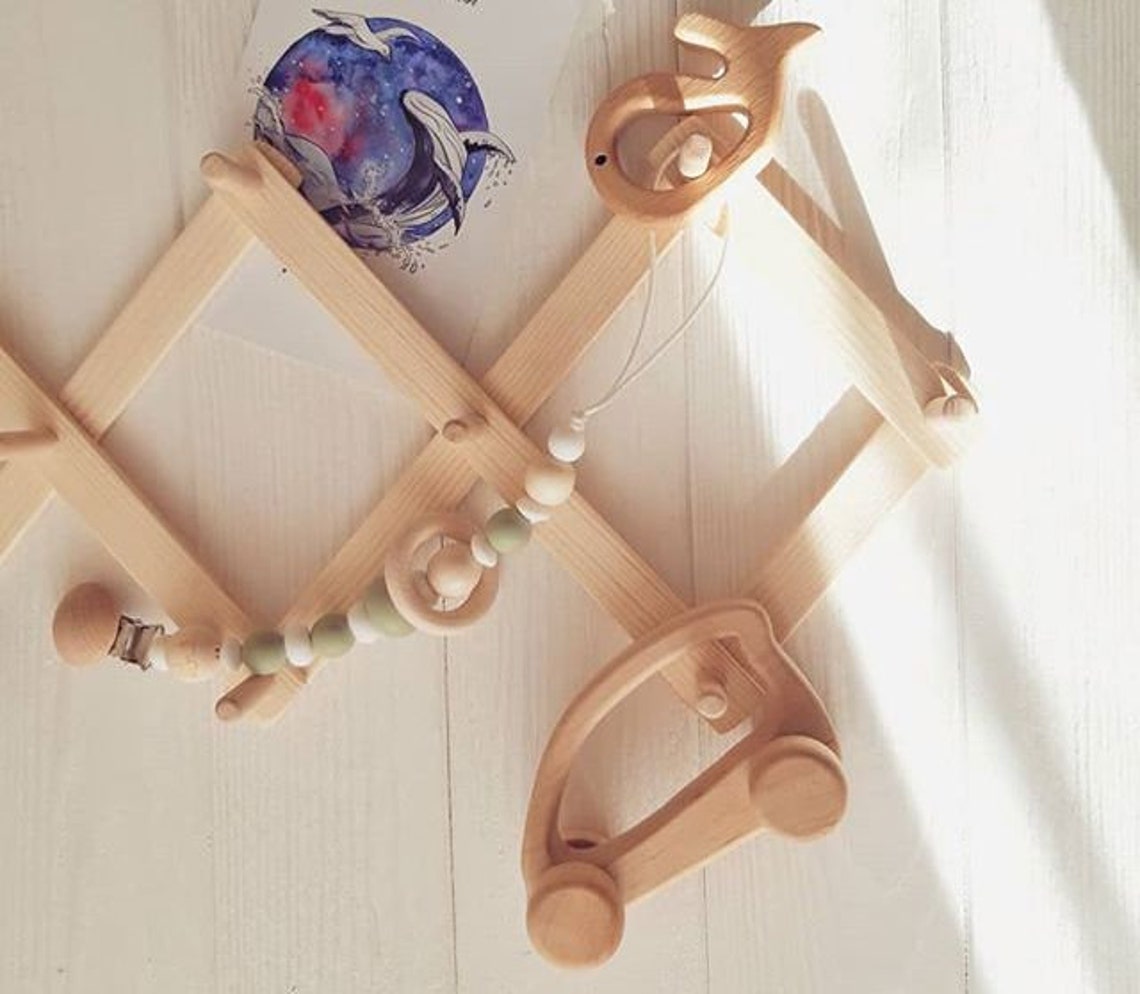 Wooden wall hanger Accordion hanger Retro hanger Vintage Etsy