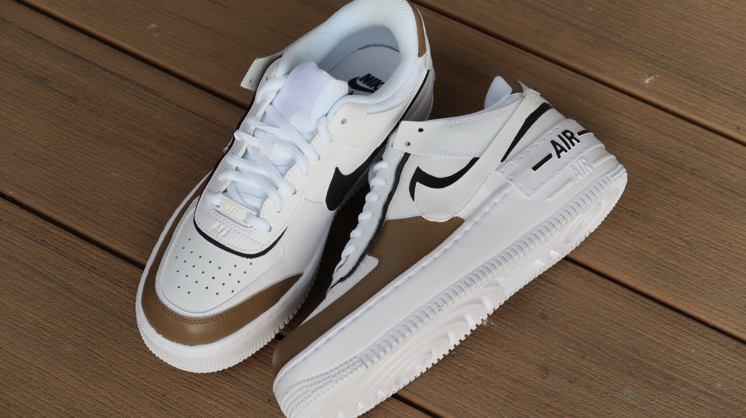 Nike Air Force 1 Shadow Mocha | Etsy