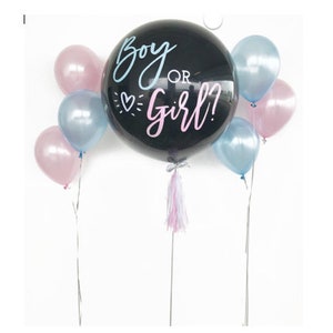 FREE same day shipping - Gender reveal balloon 36 inches - comes with both blue and pink confetti