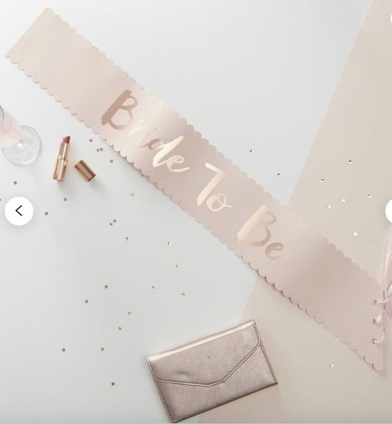 mother of the bride sash rose gold