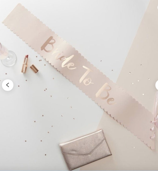 Rose Gold Bride To Be satin Sash - Bridesmaid Sash, Bridal Shower Sas…