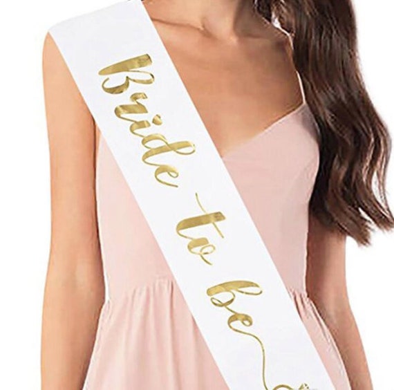 White bride to be clearance sash