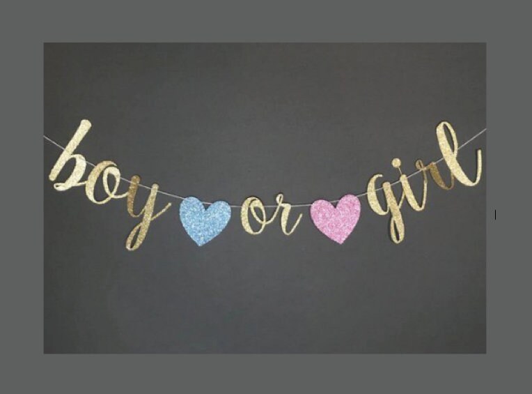 gender reveal banner, boy or girl, baby shower banner, gender reveal …