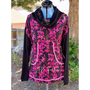 Pink Fireweed Frauen kuspuks kuspuk alaska kuspuk Kapuzenpullover stricken Ärmeln