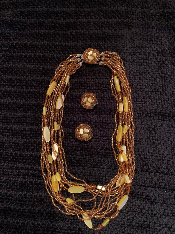 Gold Beaded Costume Jewelry