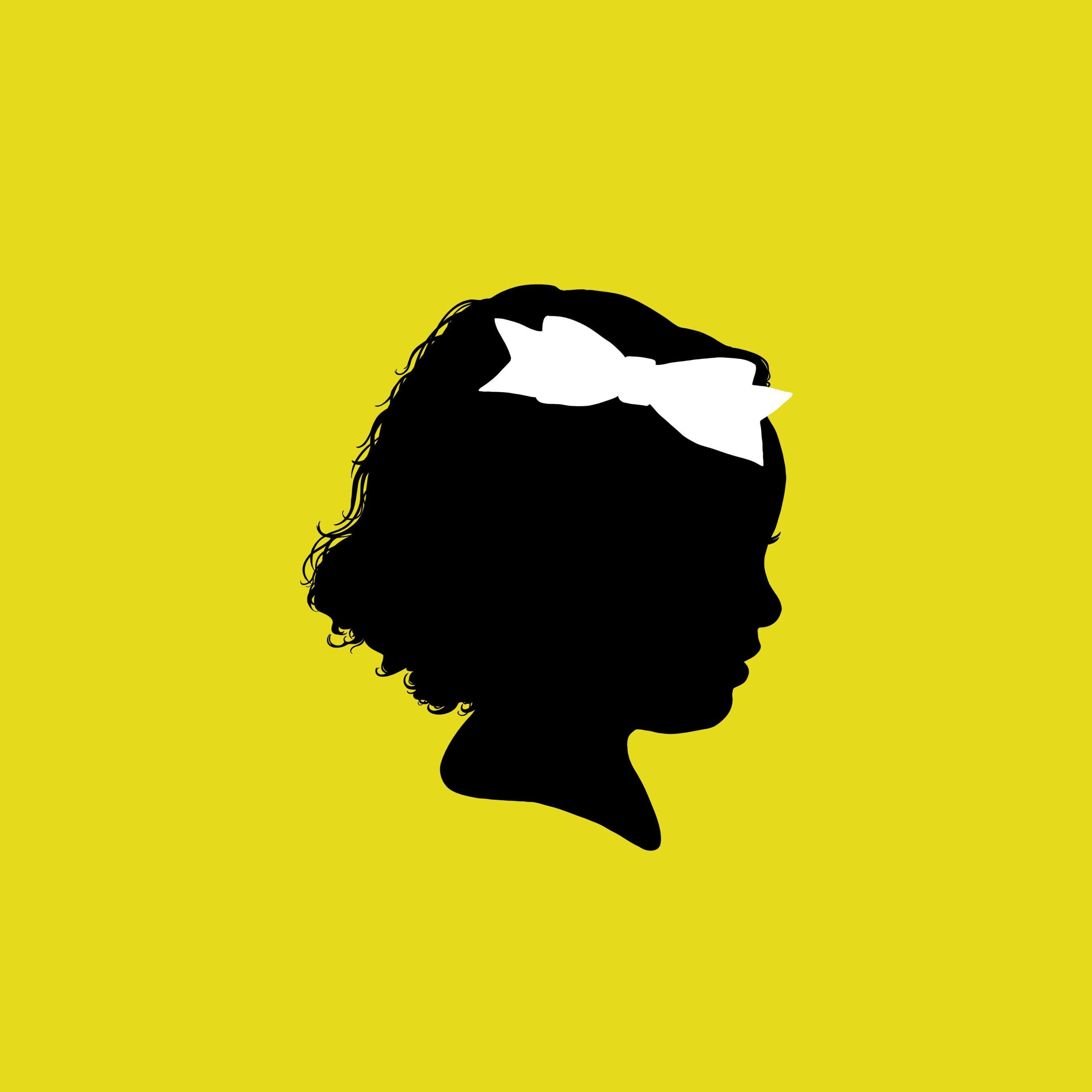Custom Childs Silhouette Portrait With Bow Silhouette