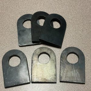 Weld-On Tabs, Pad Eyes, Shackle Mounts – 1/4&quot; Thick, 2&quot; x 3&quot;, 3/4” Dia Hole, Pack of 6