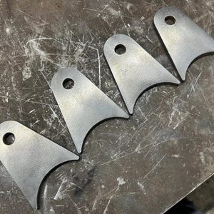 4 Link Tab Bracket, 1/4” Thick, 1/2” Hole, 2-5/8” Tall for 3.5” Tube – Set of 4