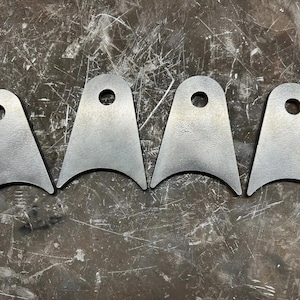 4 Link Tab Bracket, 1/4” Thick, 1/2” Hole, 2” Tall for 3.5” Tube – Set of 4
