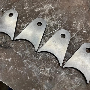 4 Link Tab Bracket, 1/4” Thick, 1/2” Hole, 2-5/8” Tall for 4” Tube – Set of 4