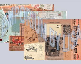 FRENCH KIT for junk journals and scrapbooking