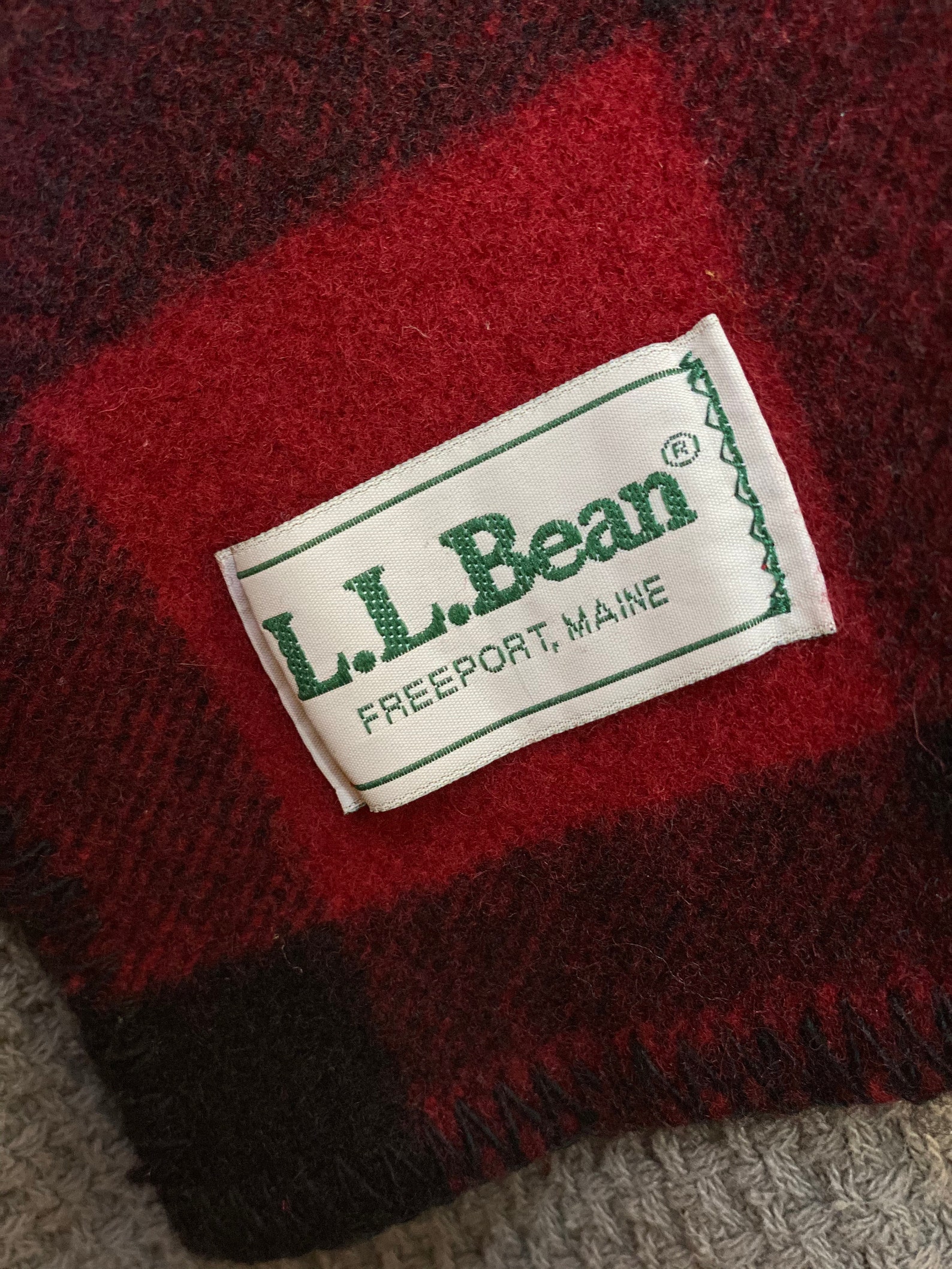 Vintage L.L. Bean Wool Buffalo Plaid Blanket in Excellent | Etsy