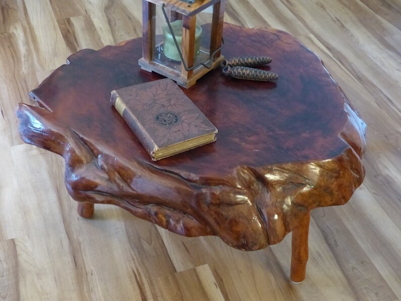Vintage Burlwood Side Coffee Table