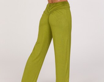 Bamboo Harem Pants, Yoga Boho Pants, Womens Meditation Pants, Yoga Trousers, Harem Trousers, Sustainable Pants, Handmade, Made in Italy