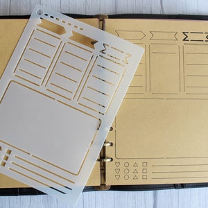 A5 Bujo Stencil Planner Stencil Arrows Sections Page Layout - Etsy