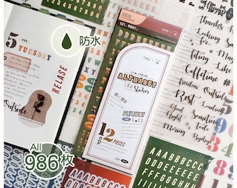 Office Sticker Letters 120 Pieces, ABC Stickers, Labels, Bullet Journal,  Calendar, Notebook -  Hong Kong