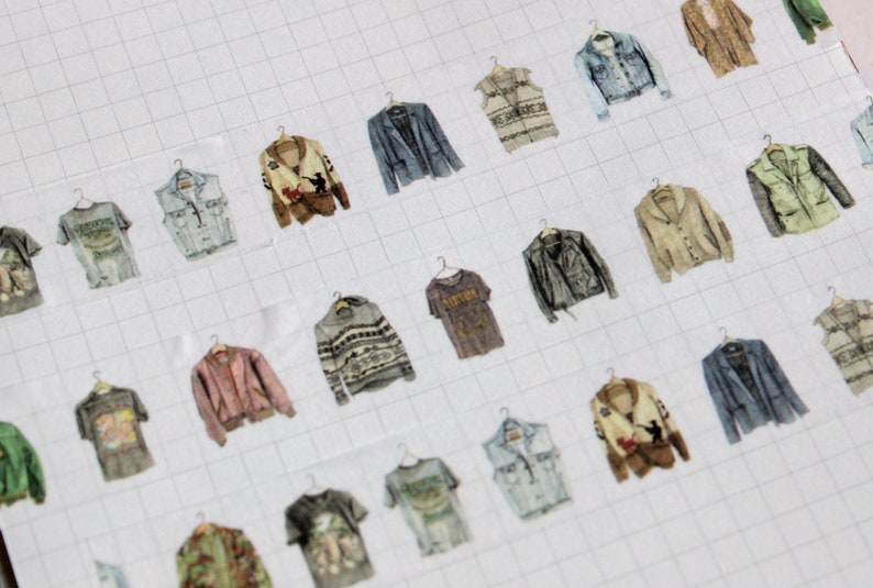 Planner Washi Tape For Bullet Journals Jacket Washi Tape Etsy
