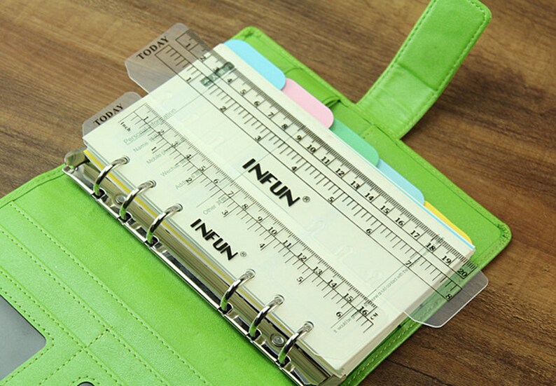 Travelers notebook ruler insert Pounched ruler for Spinal | Etsy