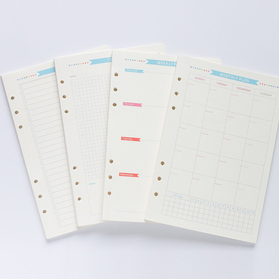 2 Packs A6 Refillable Line Paper For 6-Ring Binders, Planner, Traveller Journal, Notebook, Dairy - 7mm Ruled Filler Insert, 80 Sheets, 160 Pages, Lined