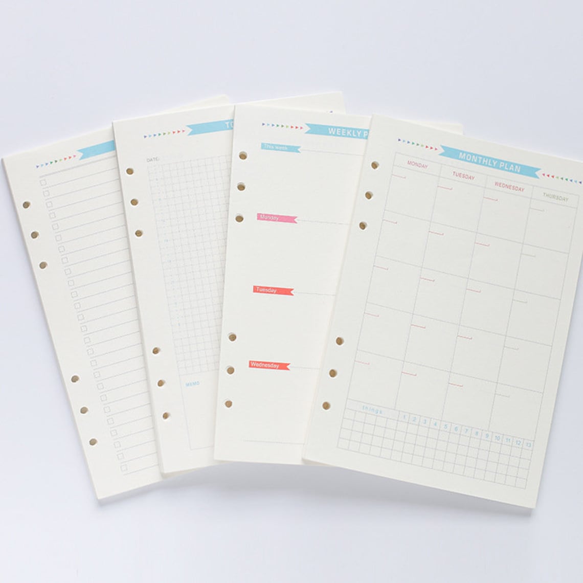 A5 Planner refills monthly plan layout planner inserts refill Etsy