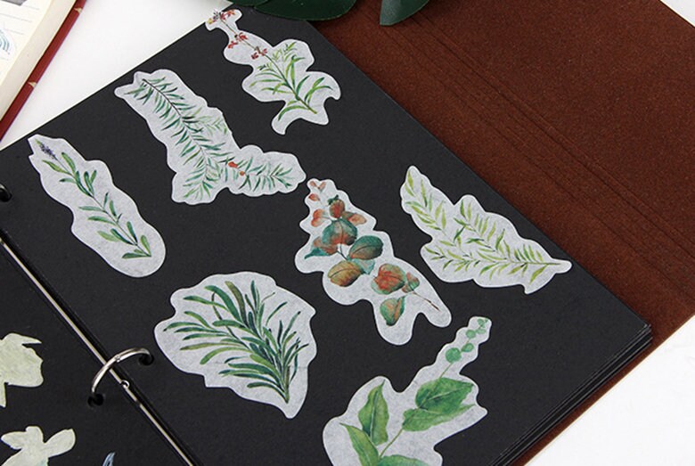 Translucent Botanical Flowers, Ferns and Leaves Stickers — A Lot Mall