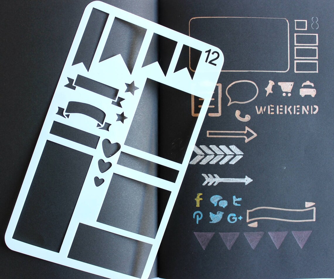 Bullet Journal Stencil Bujo stencil Planner Stencils basic | Etsy