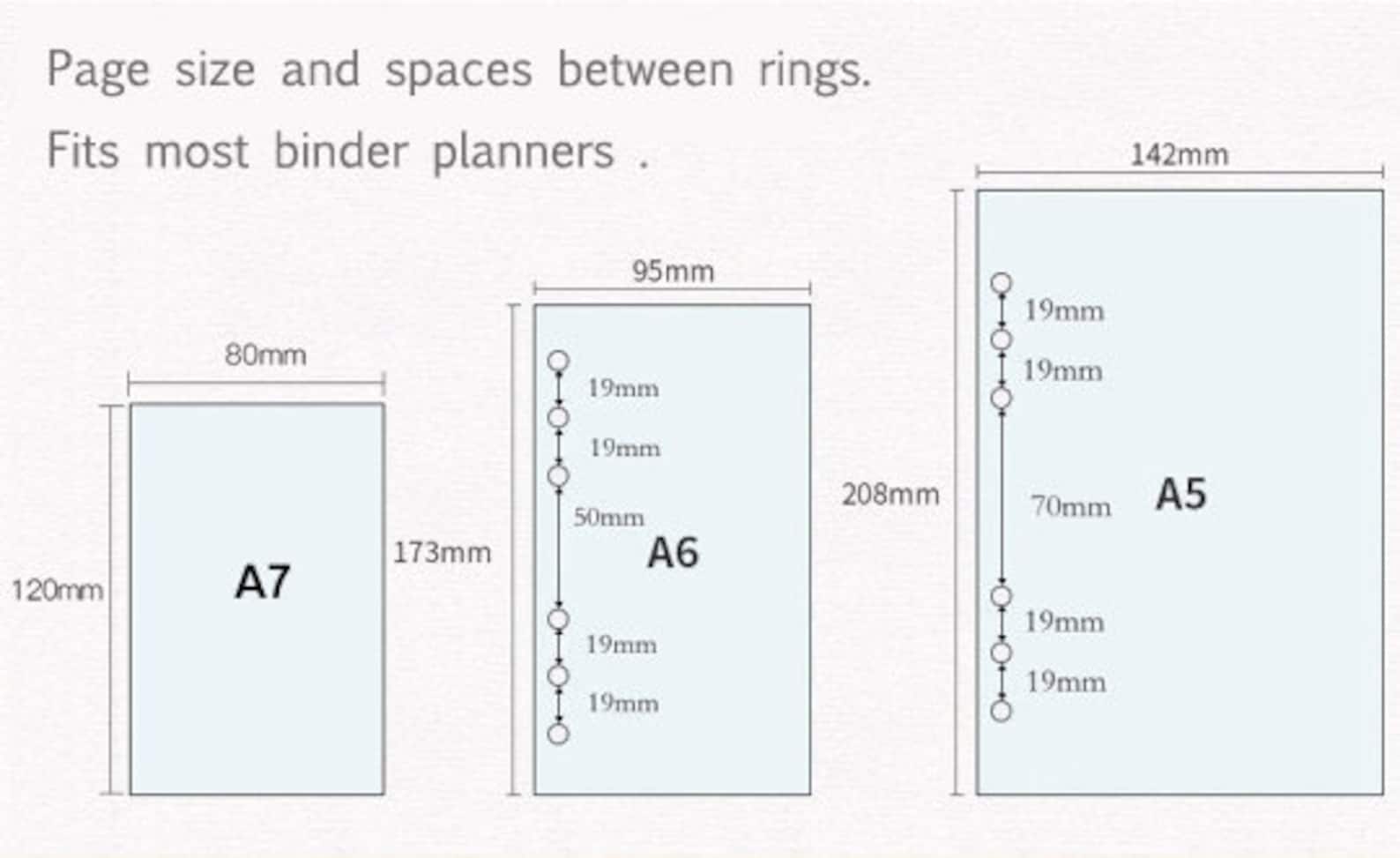 Clear Ring Binder A5 A6 A7 Planner Binder Loose Page Etsy