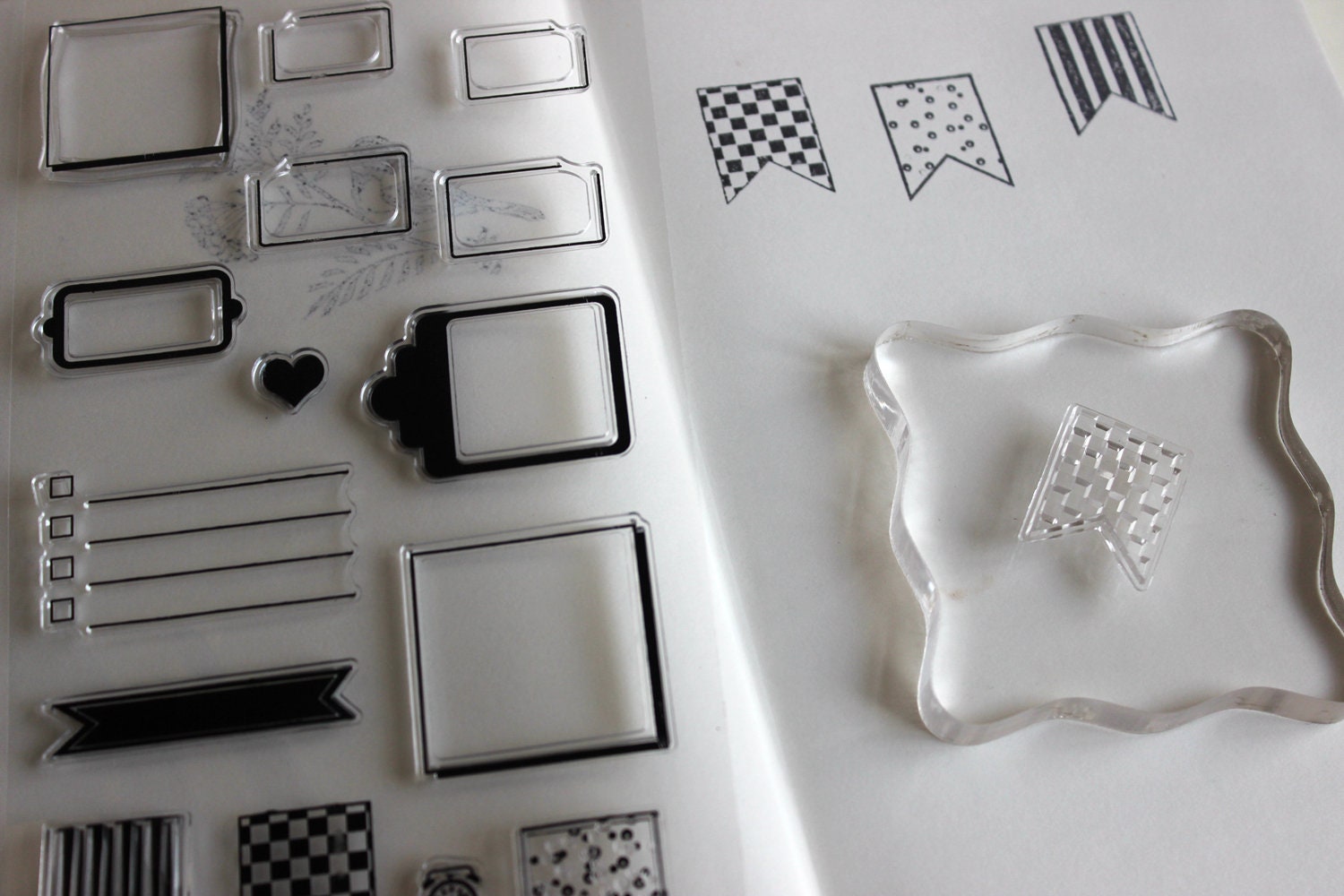 Stamp Blocks Acrylic Clear Stamp Block Tools With Grid - Temu
