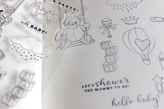 Planner Stamps Set Babyshower Bullet Journal Napkins Babyshower Bullet Journal Stamps