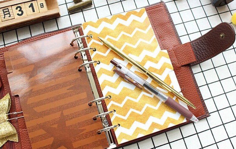 A5 binder dividers A6 ring binder divider tabs vertical ring Etsy