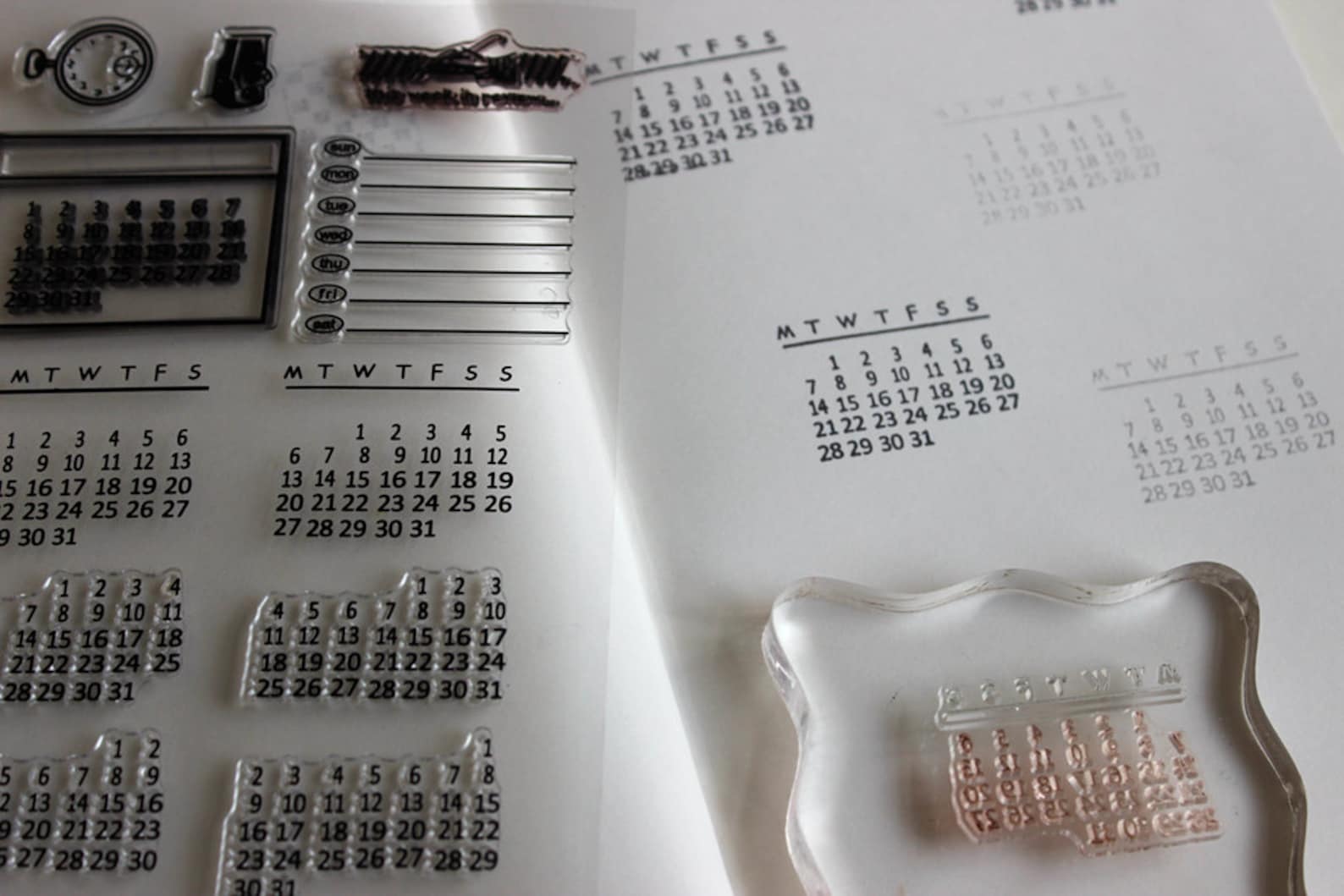 Bullet journal stamp calendar month clear bujo stamp month Etsy