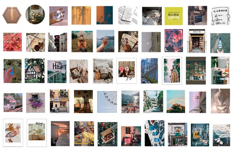 100 stickers planner page layout junk journal ephemera lot | Etsy