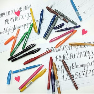 Pentel Aquash Watercolor Pastel / Watercolor Pen / 12 Colors / Brush Pen 