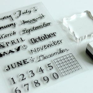 Just Numbers Minimalist Calendar Rubber Stamp, 1-31 Date Stamp