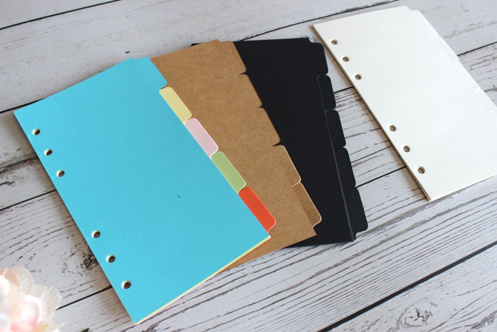 A5 Binder dividers planner dividers tabbed 6 ring binder Etsy