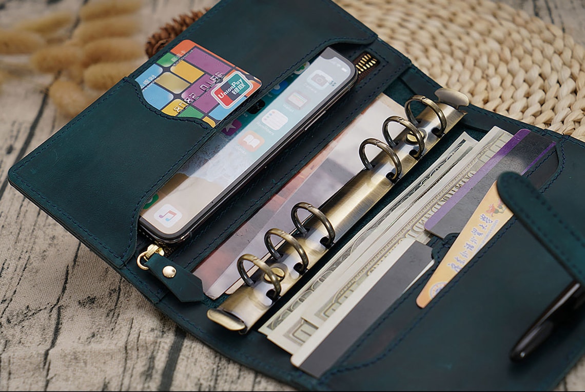 A5 Leather journal binder 6 ring zipper planner binder A5 A6 Etsy