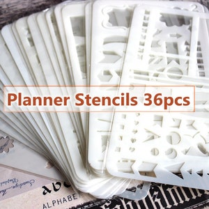 16Pcs Journal Stencils Set -Ultimate Productivity Planner Stencil For  Journal Stencils A5 Dotted Journals - AliExpress