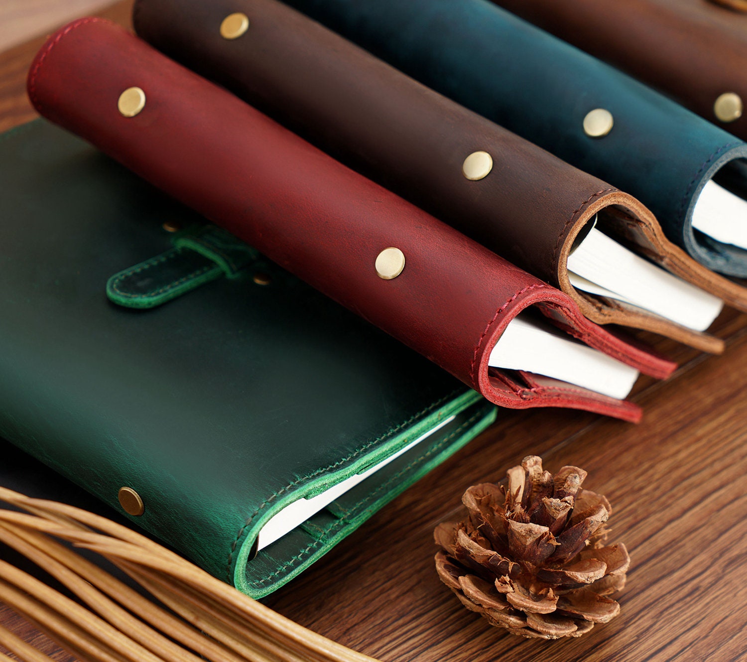 A5 Leather refillable planner binder 6 ring binder cover for Etsy