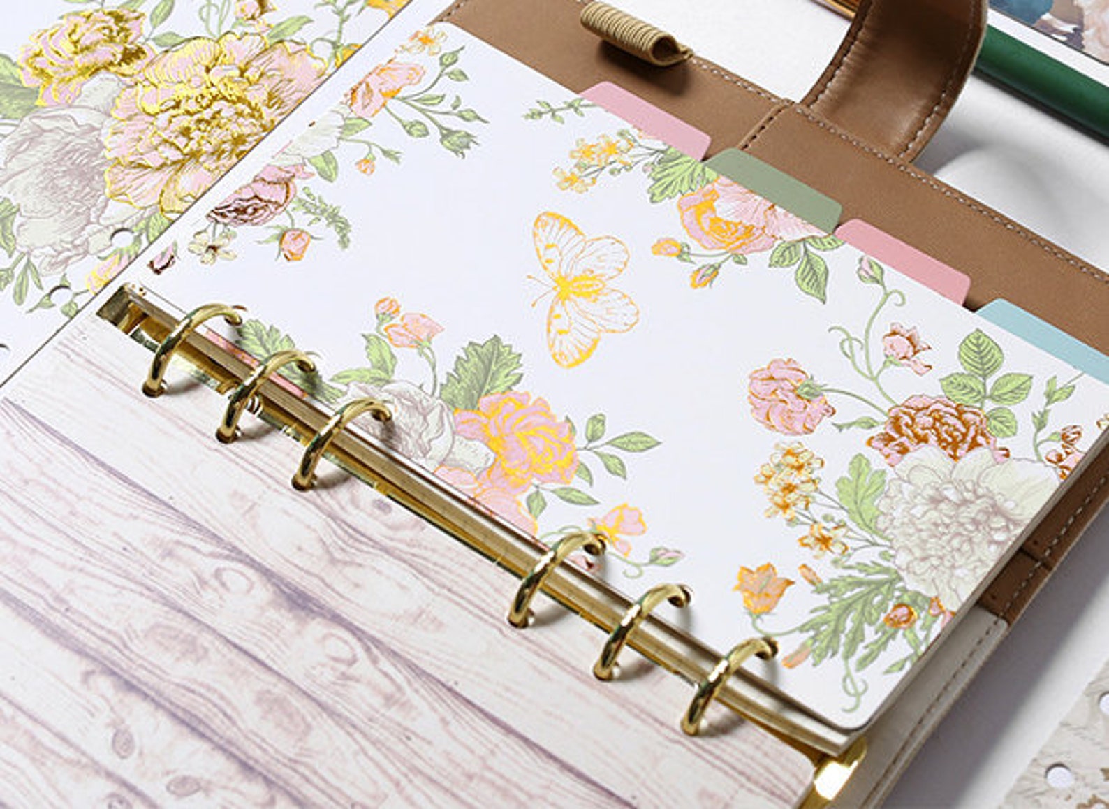 A5 dividers for 6 ring binder A6 dividers set of 6 side tabs Etsy